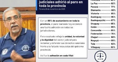 José María Segura (AJER): “No hay respuesta del gobierno por el reclamo salarial y eso nos llevó a esta medida de fuerza”
