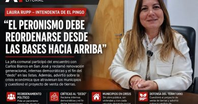 La intendenta de El Pingo pidió “un reordenamiento del peronismo desde las bases hacia arriba”