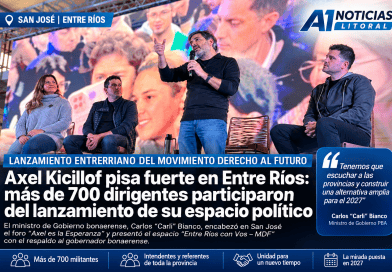 Kicillof pisa fuerte en Entre Ríos: Más de 700 dirigentes participaron del lanzamiento del MDF