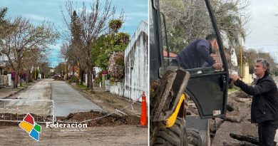 Federación (ER): El intendente Bravo recorrió obras de pavimentación en la ciudad